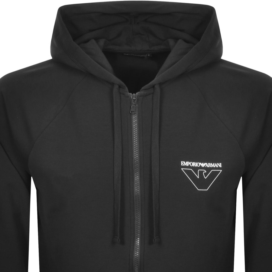 Alternative Image for ProductEmporio Armani Lounge logo Hoodie Black2